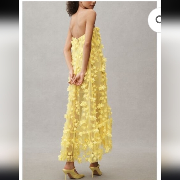 Helsi Athene Yellow Strapless Floral Dress - Picture 3 of 13